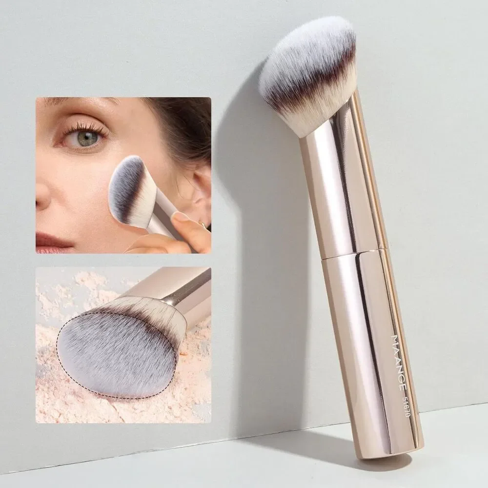 Maange 7 Pieces Gold Double Sided Kabuki Cosmetics Makeup Brushes